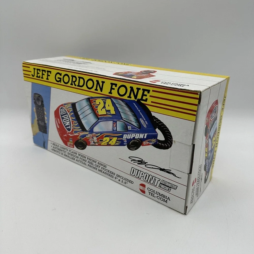 Columbia Tel-Com 1998 Jeff Gordon Fone #24 Racing Car Telephone w/ Box Phone